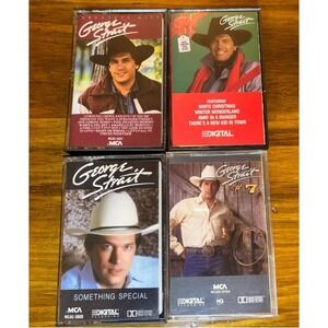 Lot 4 George Strait Cassette‎ Tapes Greatest Hits Merry Christmas Strait To You